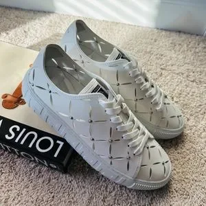 Versace | Shoes | White Genuine Leather Versace Perforated
